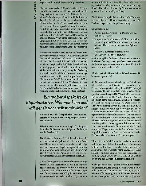 Vorschauseite 3: Endlich entlasten Schmerzpatienten in der naturheilkundlichen Praxis.
