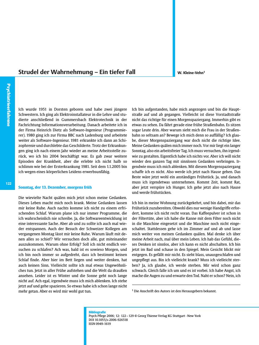 Vorschauseite 1: Strudel der Wahrnehmung - Ein tiefer Fall