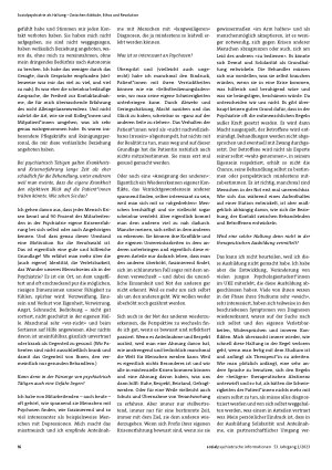 Vorschauseite 2: Das zähe Ringen um Haltung. Anspruch und Wirklichkeit bei psychiatrisch Tätigen