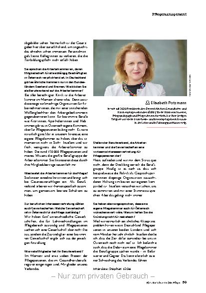 Vorschauseite 2: Für die Pflegekammer ist die Zeit noch nicht reif.