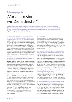 Vorschauseite 1: Bilanzgespräch „Vor allem sind wir Dienstleister“