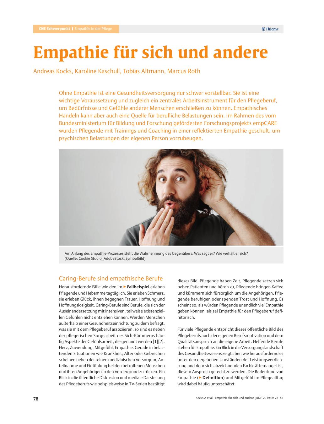 Vorschauseite 1: Empathie für sich und andere