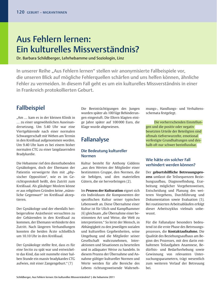 Vorschauseite 1: Aus Fehlern lernen: Ein kulturelles Missverständnis?