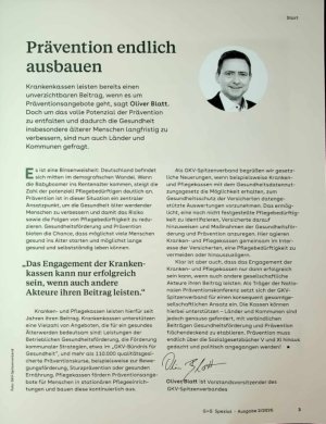 Vorschauseite 1: Prävention endlich ausbauen