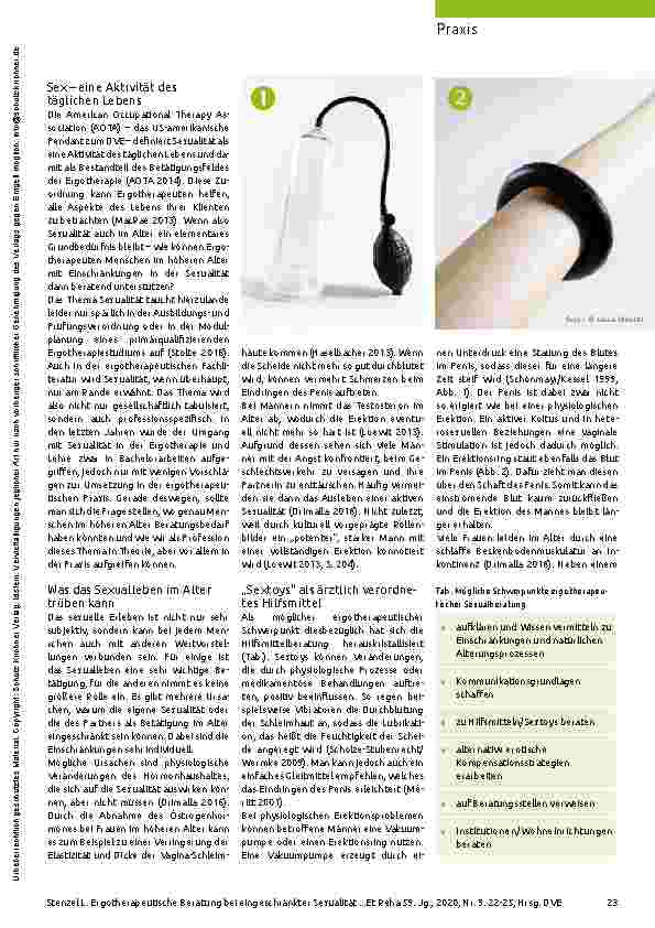 Vorschauseite 2: Amor altert nie. Ergotherapeutische Beratung bei eingeschränkter Sexualität im Alter.