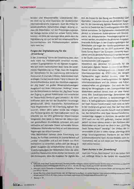 Vorschauseite 2: Zwischen DEAL, Open Access und klassischer Subskription: Aktuelle Trends in der „Erwerbung“