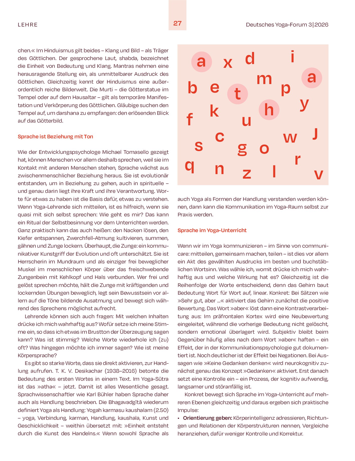 Vorschauseite 2: Bewusste Sprache im Yoga-Unterricht: »… triffst du nur das Zauberwort …«