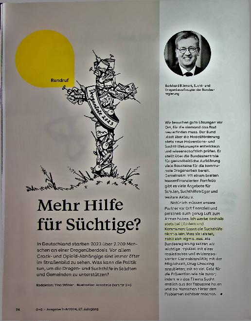 Vorschauseite 1: Mehr Hilfe für Süchtige?