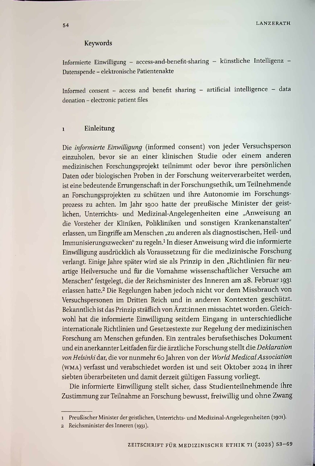 Vorschauseite 2: Access and Benefit-Sharing: Gesundheitsdaten in der medizinischen Forschung nutzen