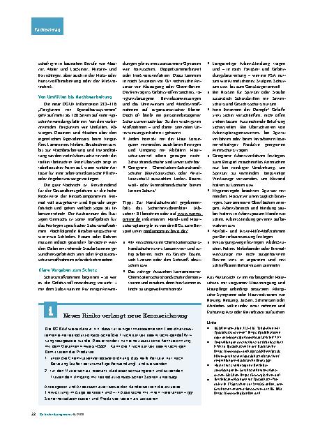 Vorschauseite 3: DGUV Information zu Epoxidharzen Beliebt und gefürchtet