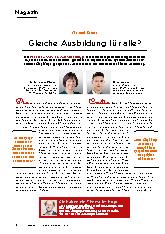 Vorschauseite 1: Pro und Contra: Gleiche Ausbildung für alle?