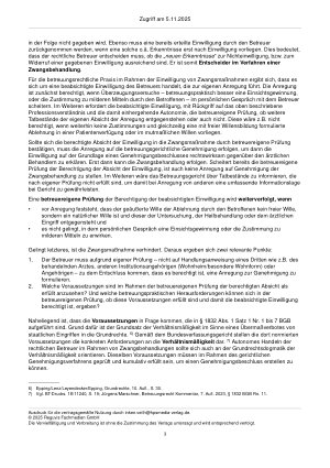 Vorschauseite 3: Die Zwangsbehandlung und die Beteiligung rechtlicher Betreuer in der Praxis – Teil 1