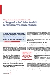 Vorschauseite 1: "Die gesellschaftliche Realität hinkt dem Wissen hinterher."