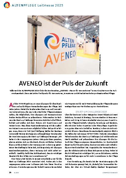 Vorschauseite 1: AVENEO ist der Puls der Zukunft
