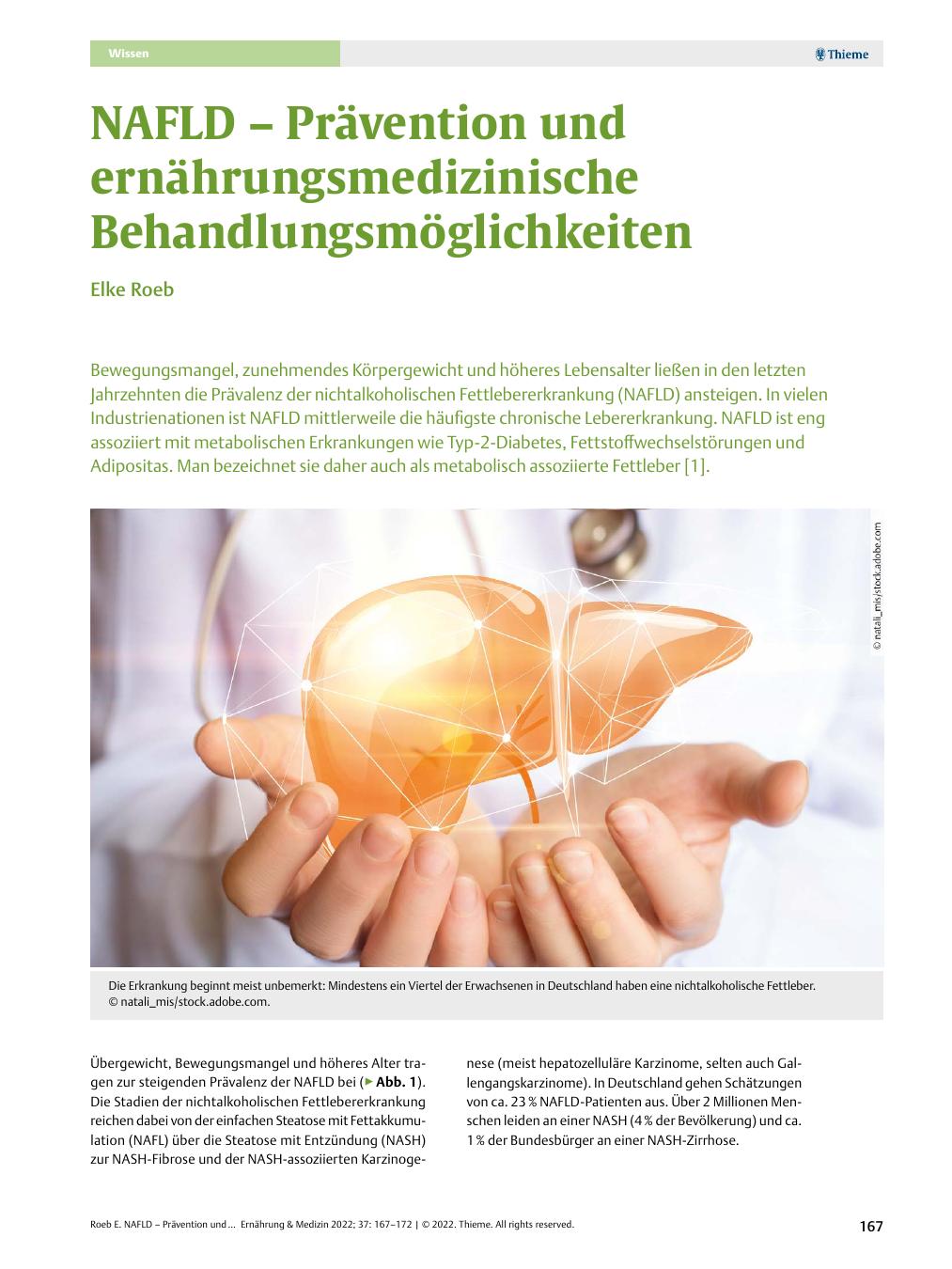 Vorschauseite 1: NAFLD – Prävention und ernährungsmedizinische Behandlungsmöglichkeiten
