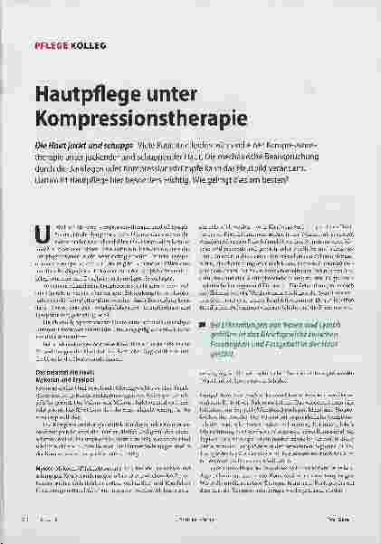 Vorschauseite 1: Hautpflege unter Kompressionstherapie