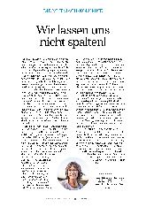 Vorschauseite 1: Wir lassen uns nicht spalten!