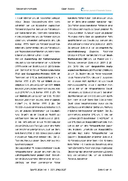 Vorschauseite 6: Faktoranalytische Validierung der zweiten Trendstudie zur Berufstreue bei angehenden Notfallsanitäter: innen