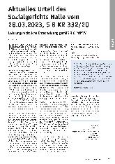 Vorschauseite 1: Aktuelles Urteil des Sozialgerichts Halle vom 28.03.2023, S 8 KR 332/20