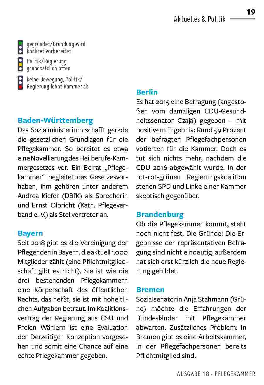 Vorschauseite 2: WO DIE KAMMER ZUR ZEIT DIE BESTEN CHANCEN HAT