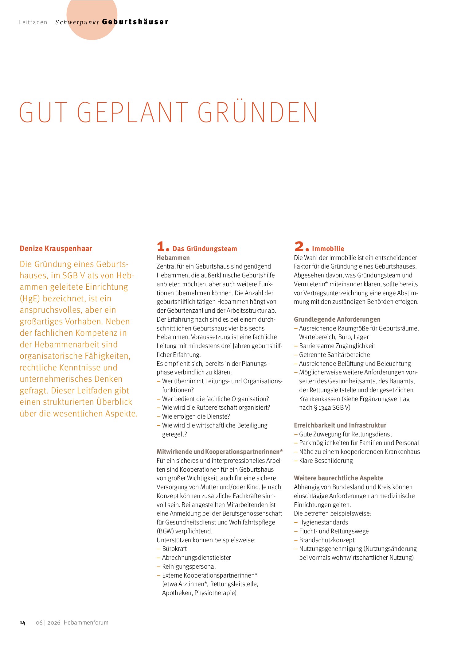 Vorschauseite 1: Gut geplant gründen