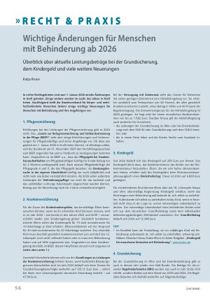 Vorschauseite 1: Wichtige Änderungen für Menschen mit Behinderung ab 2026
