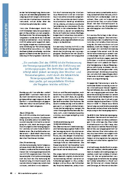 Vorschauseite 2: Das KHVVG – Alter Wein in neuen Schläuchen? Eine kritische Betrachtung von Leistungsgruppen, Vorhaltefinanzierung und Versorgungsebenen
