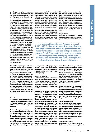 Vorschauseite 3: Das KHVVG – Alter Wein in neuen Schläuchen? Eine kritische Betrachtung von Leistungsgruppen, Vorhaltefinanzierung und Versorgungsebenen
