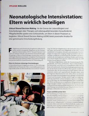 Vorschauseite 1: Neonatologische Intensivstation: Eltern wirklich beteiligen