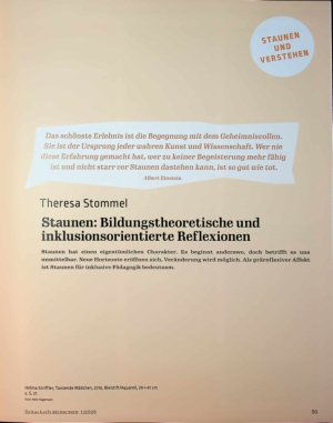 Vorschauseite 2: Staunen: Bildungstheoretische und inklusionsorientierte Reflexionen
