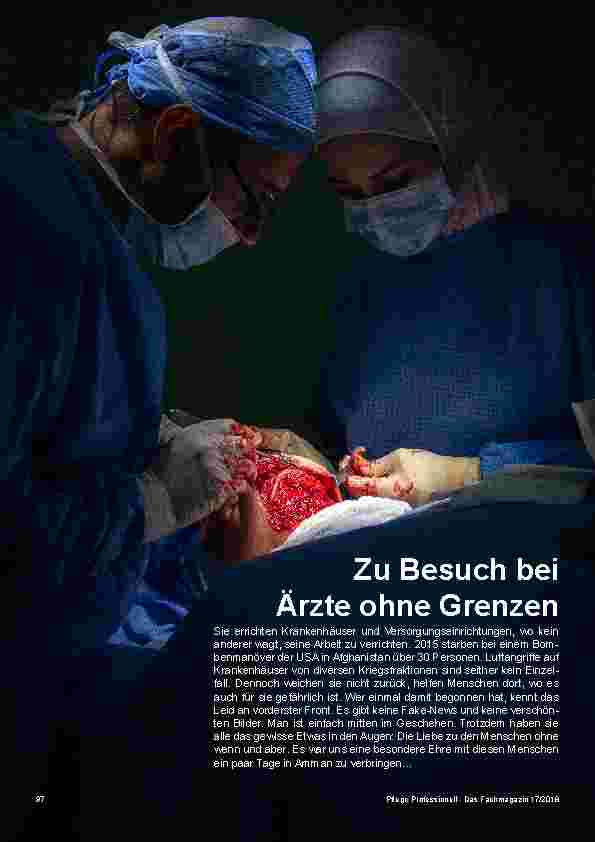 Vorschauseite 1: Zu Besuch bei Ärzte ohne Grenzen