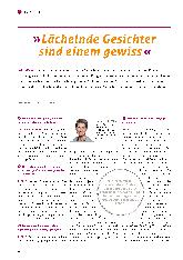 Vorschauseite 1: "Lächelnde Gesichter sind einem gewiss. "