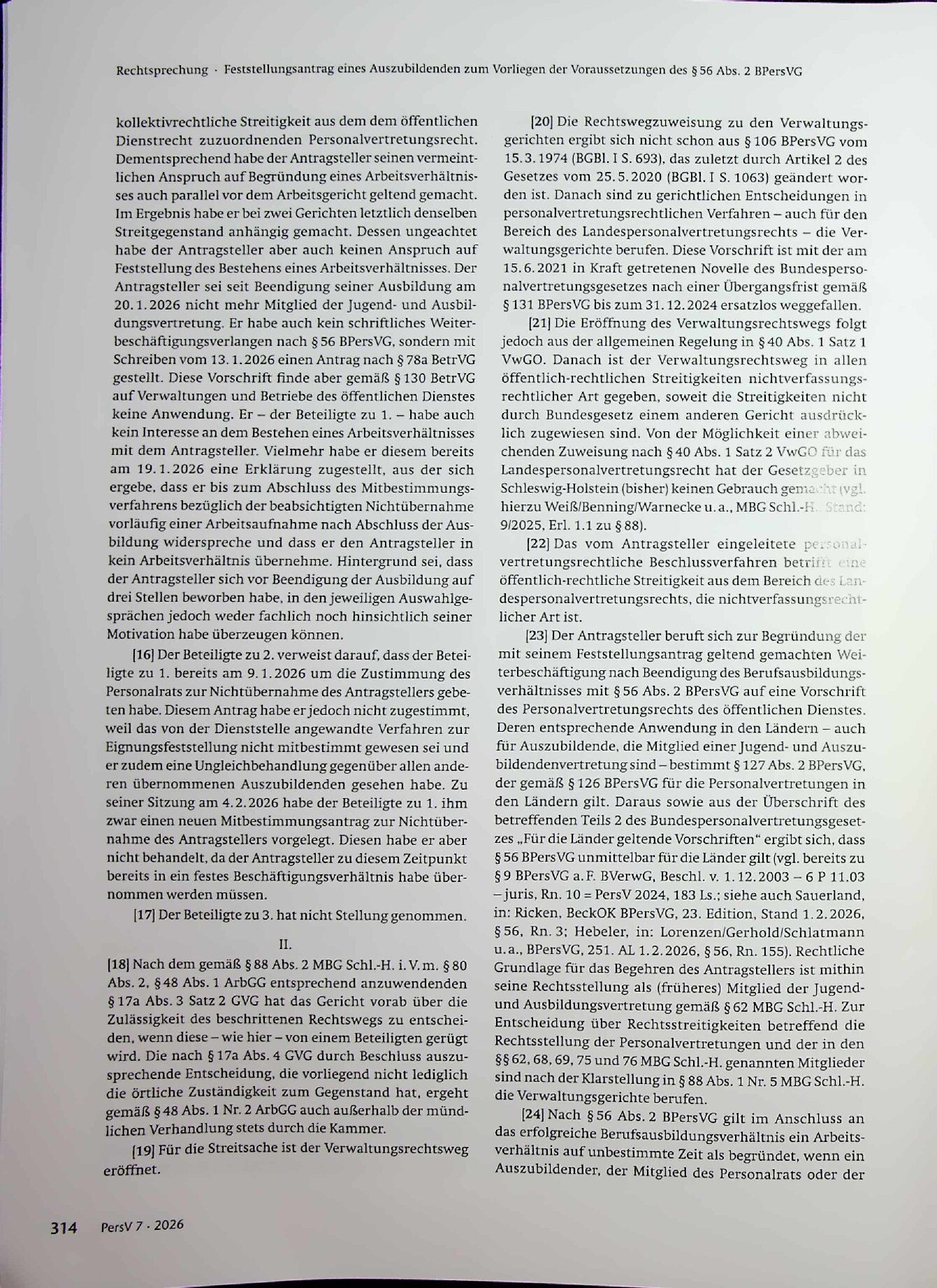 Vorschauseite 2: Feststellungsantrag eines Auszubildenden zum Vorliegen der Voraussetzungen des § 56 Abs. 2 BPersVG