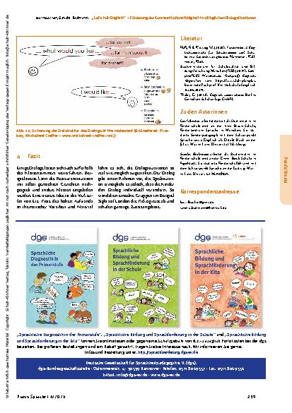 Vorschauseite 5: "Let s talk English! " – Förderung der Kommunikationsfähigkeit in alltäglichen Dialogsituationen