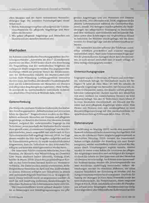 Vorschauseite 3: Die Lebenssituation von Menschen mit Demenz und pflegenden Angehörigen während der Coronavirus-Pandemie
