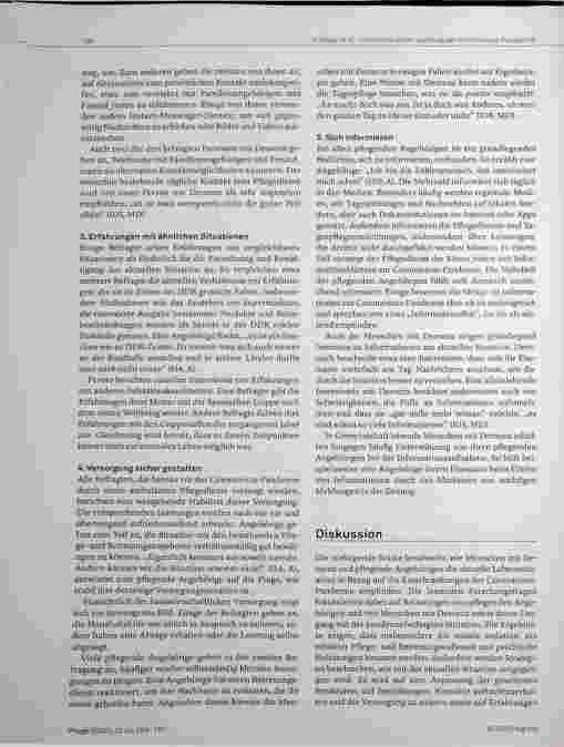 Vorschauseite 6: Die Lebenssituation von Menschen mit Demenz und pflegenden Angehörigen während der Coronavirus-Pandemie