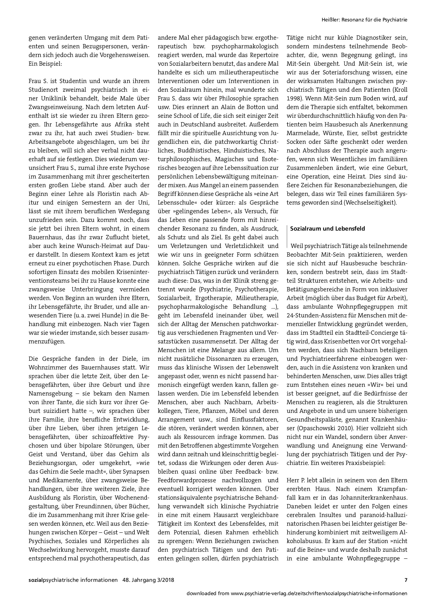 Vorschauseite 4: Resonanz für die Psychiatrie