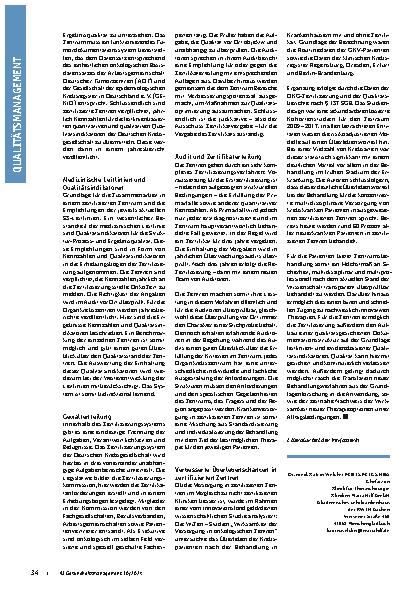 Vorschauseite 2: Onkologische Behandlung besser machen in und durch Zentren - Durch Zertifizierung zur bestmöglichen Therapie.