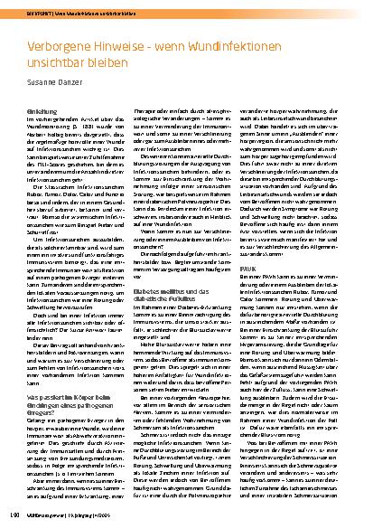 Vorschauseite 1: Verborgene Hinweise – wenn Wundinfektionen unsichtbar bleiben