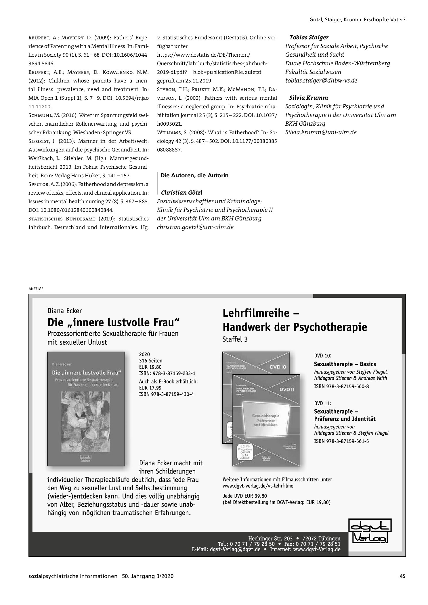 Vorschauseite 4: Erschöpfte Väter? Vaterschaft und psychische Erkrankung