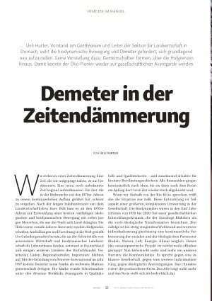 Vorschauseite 1: Demeter in der Zeitendämmerung