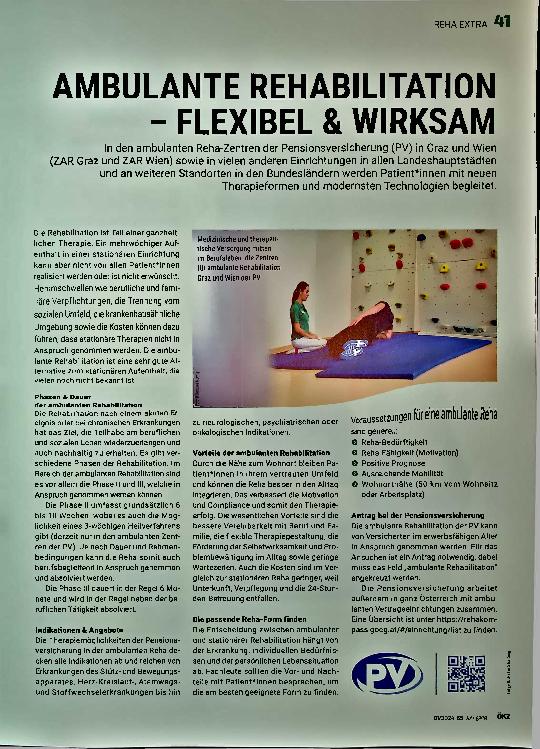 Vorschauseite 1: Ambulante Rehabilitation - flexibel + wirksam