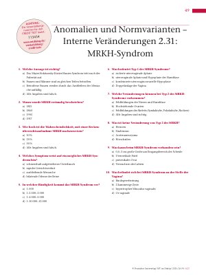 Vorschauseite 4: Anomalien und Normvarianten – Interne Veränderungen 2. 31: MRKH-Syndrom
