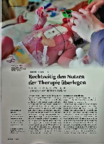 Vorschauseite 1: Rechtzeitig den Nutzen der Therapie überlegen