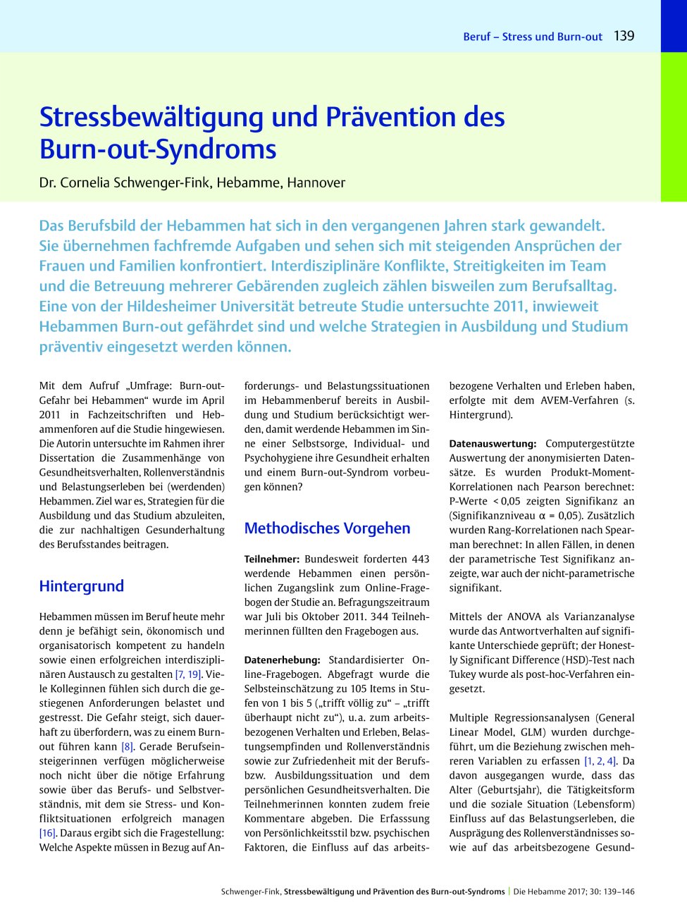 Vorschauseite 1: Stressbewältigung und Prävention des Burn-out-Syndroms