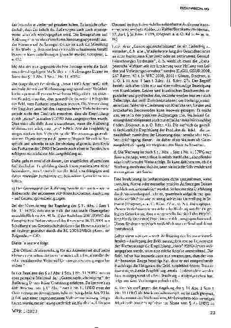Vorschauseite 4: "Vom HNO-Arzt empfohlen" § 3 UWG 2004, § 3a UWG 2004, § 11 HWG