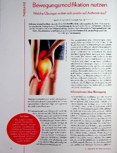 Vorschauseite 1: Bewegungsmodifikation nutzen Qi X Welche Übungen wirken sich positiv auf Arthrose aus?