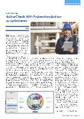 Vorschauseite 1: KulturCheck hilft Präventionskultur zu optimieren.