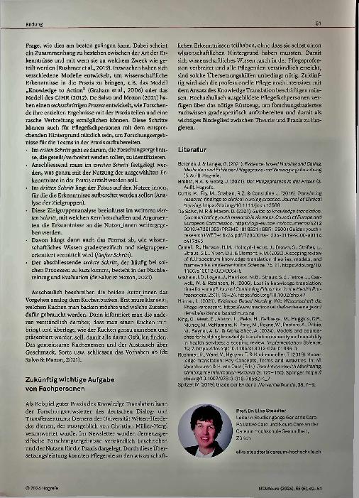 Vorschauseite 3: Wissen und Erkenntnisse in die Praxis bringen