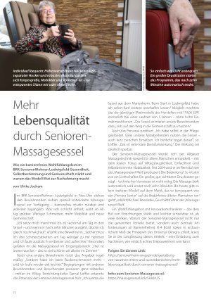 Vorschauseite 1: Mehr Lebensqualität durch Senioren-Massagesessel